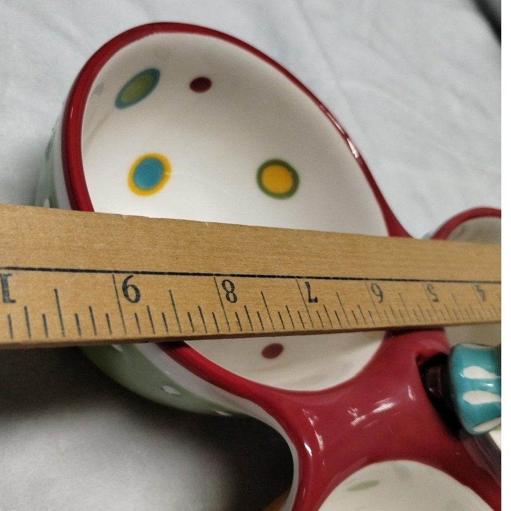 Home & Garden Party Stoneware 3 Section Condiment Server with Fish Spreader - Picture 8 of 12